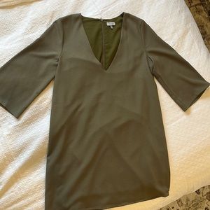 TOBI army green polyester 3/4 sleeve dress